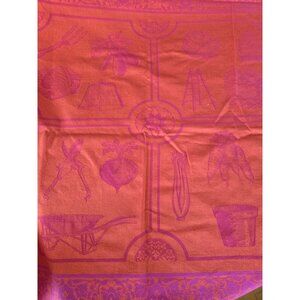Le Jacquard Français French Provence Primrose Tablecloth Cotton Orange Fuchsia F